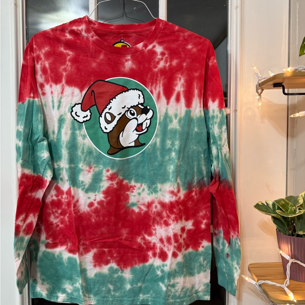 Festive Tie-Dye Long Sleeve Shirt